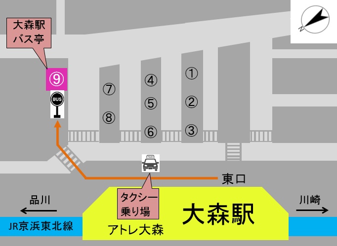 大森駅バス亭・タクシー停留所